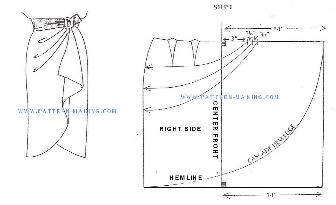 Схема как сшить юбку